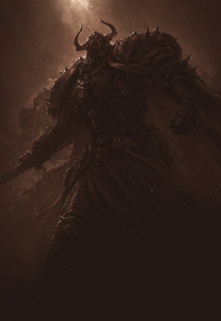  serious, stunning, magnificent, HD, photorealistic, dramatic lighting, intricate details, beautiful patterns, legendary, powerful, cinematic, trending on ArtStation, w4rh4mm3r style oil painting, grimdark, aiai-G&A, warhammer chaos, Chaos Space Marines, flesh and power armour of Chaos Space Marine, warps and twists, dark and inhuman forms, sprouting spines or bony ridges, covered in a layer of scales, fused with their armour, 
 almost part demon engine, warhammer 40k, spikes, helmet with horns, full view of body, from above
<lora:Astartes:0.8> <lora:Bad_Hands_lora:0.8> <lora:Chainsword_-_Warhammer_40000_SDXL:0.4> <lora:add-detail-xl:1> <lora:sinfully_stylish_SDKL:1> <lora:Expressive_H:1>