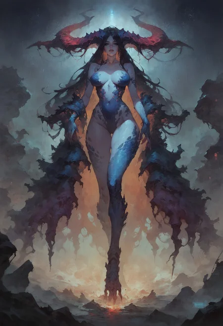 score_9, score_8_up, score_7_up,  enormous spherical (spaceship:1.2), monster girl, scales, curvy horns, posing, descending, rainy atmosphere, otherworldly, panoramic, dark rainbow theme, blue and red lights, long hair, black hair, augmented, cybernetic, plasma, epic, ethereal, stars, atmospheric, monster girl  <lora:sdxl/pony_twilight_style:0.8>