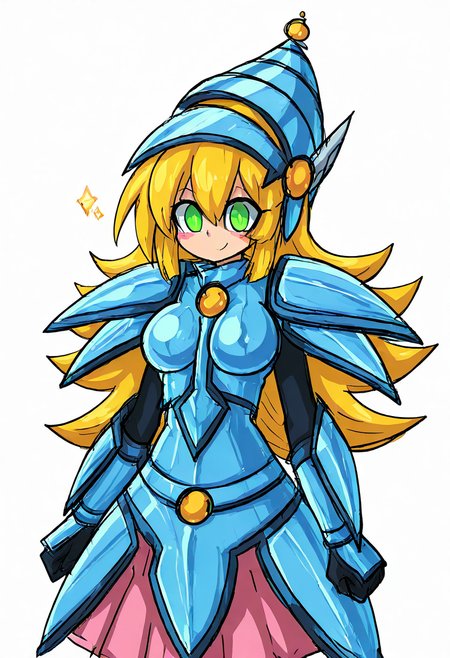 masterpiece, best quality, medium breasts, (curvy),   zzDMGDragonKnight, green eyes, long hair, blonde hair, hair between eyes, armor, helmet,  , <lora:DarkMagicianGirlDragonKnight_NAI:1.0>,, smile, looking at viewer, cowboy shot,  ,<lora:ToonCAT_NAI:1.0>,