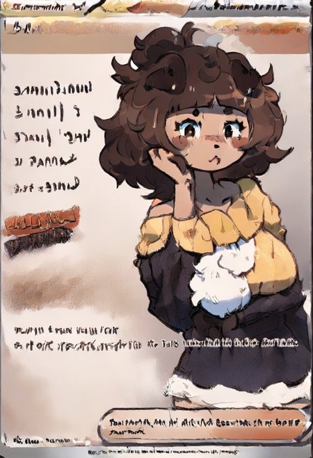 mature female, milf, motherly, Border, English text, mimi typh, mimi, human dog, furry, brown hair, light brown fur, floppy dark brown ears, brown tail, small dark brown blush, solo
