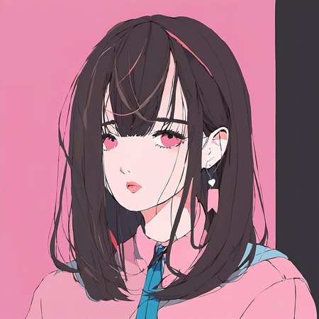 <lora:mourning_girl_xl:0.8>,1girl,pink background,