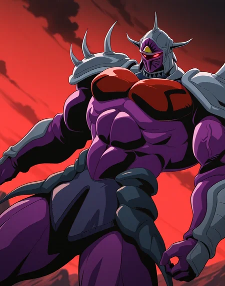 <lora:Lanacuras_(Shinzo)_(Illustrious)_(AD):1> Lanacuras, muscular, Shinzo, 
exterior, vivid anime dark sky with black clouds, mountains, nature, end of the world background, red and green clouds in the sky, fighting, 
dynamic action, dutch angle, cowboy shot, detailed face, detailed eyes, glowing red eyes, 
hyper muscular, end boss, large wide rounded protruding pecs, bulging muscles, large rounded muscular shoulders, large biceps, large thighs, abs, red pecs, perfect hands, peak physical conditioning, pinnacle of manly perfection, perfect physique, veiny muscles, commanding oppressive presence, 
BREAK: very awe, aesthetically pleasing, masterpiece, best quality, amazing quality, very aesthetic, perfect depth of field shot, 
BREAK: lazympos, lazypos (2),