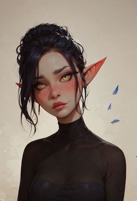 score_9, score_8_up, score_7_up, score_6_up, score_5_up, score_4_up,1girl,blueberry fairy, fantasy fairy,black fade bob hair,yellow eyes,shy ,perfect cute face, blushing, (embarrassed:0.4),medium breasts,