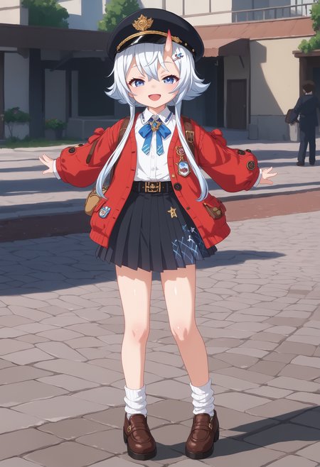 score_9, score_8_up, score_7_up, BREAK source_anime, masterpiece, anime screencap, shiny skin,
1girl, solo, smile, open mouth, full_body_shot,
sakiri,
<lora:sakiri.pony:1>