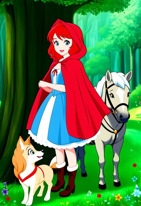 8K. Little Red Riding Hood and SnowWhite. (Enchanted home environemnt)
Anime_theme
<lora:Little Red Riding Hood XL + SD1.5LITTLE RED RIDING HOOD_v:2.0>
<lora:DIsney Princesses PONY EDIT by Foxie Queen>