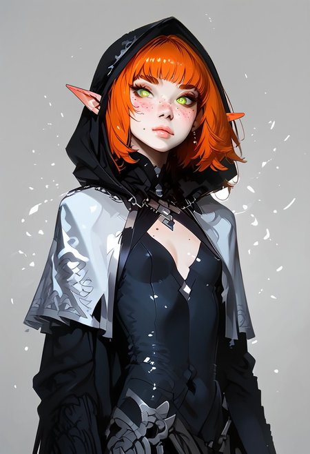 score_9, score_8_up, score_7_up, (masterpiece:1.4), sharp focus, (4k, high quality, best quality:1.4), (zPDXL3), g0thicPXL, detailed face, detailed eyes, (semi realistic), (realistic comic style:1.3), (petite build, small body, medium hips), small breasts, medium shot,
BREAK
(solo), 1girl, cute ginger futanari, otoko no ko, young, short, round face, feminine, (Francesca Capaldi:1.2), fantasy esthetic, one hand on hip, one hand raised, mage, blue sorcerer robes, runed clothing, gilded, cleavage cutout, magical jewlery, looking towards viewer, green eyes, glowing eyes, long hair, ginger hair, glowing hair, pointed ears, freckled face, freckled chest, freckled body, runemagic