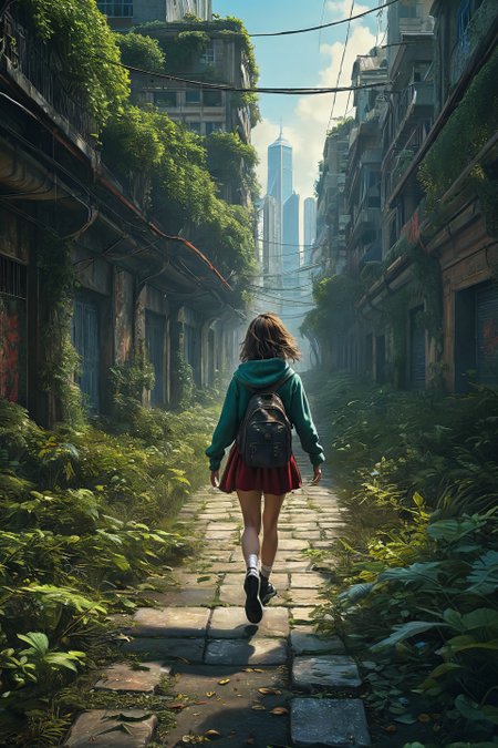 Baroque, Baroque, landscape,creator landscape, "a young girl in a sweatshirt running away from a slenderman in the middle of an empty overgrown highway in hong kong with an abandoned ruined hong kong in the background, very detailed 8 k, neon cyberpunk fantasy style, end of the world, unreal engine render, global illumination, ray tracing, octane render, rtx, path tracing, enhanced, by julian calle, trending on artstation",
<lora:clear:0.15> style of Michael Cheval.
<lora:greg_rutkowski_xl_2:0.3> greg rutkowski,
 clear <lora:tbh129-sdxl:0.3>,
<lora:extremely_detailed:0.7> extremely detailed ,
<lora:add-detail-xl:0.7>,, Fantasy painting art style, imaginative, dynamic composition, professional-grade execution, creates immersive world and landscape, painterly, epic, magical, dramatic, exuberant, grandeur, baroque art, oil painting art style from Renaissance period, masterful composition, Renaissance mood, renaissance oil painting, brush strokes, dramatic, exuberant, grandeur, baroque art