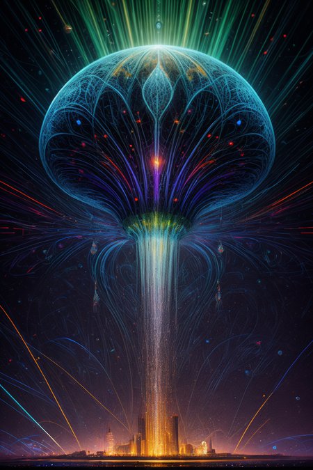 realistic,best quality,a giant delicate mushroom made of opal in a futuristic city center,integrated computer circuitry in stem,ray tracing,glowing light particles,the early morning light,adorned with glistening techno dewdrops. in the background beautiful futuristic rave party,divine iridescent glowing,opalescent textures,volumetric light,ethereal,sparkling,light inside body,bioluminescence,highly detailed,sharp focus,<lora:add_detail:1>,cyber punk,psychedelic,<lora:GemTech:0.1>,gemtech,emerald,<lora:ral-colorswirl-sd15:0.8>,ral-colorswirl,