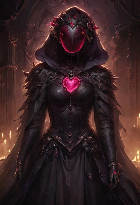 w4rh4mm3r style oil painting, grimdark, cybernetic cyborg, AtomicHeartTwinsCosplay in absolute darkness, profoundly no light, holding black-pink heart shaped orbstaff, 
pointed hat, translucent skin, Describe the captivating scene captured in the vintage photograph featuring a Bedouin artist skillfully swallowing a massive sword in the style of Final Fantasy, amidst a mesmerized audience. Provide details about the artist's attire, the sword's intricate design, and the expressions of the onlookers as they witness this extraordinary performance., amazing quality, masterpiece, best quality, hyper detailed, ultra detailed, UHD, perfect anatomy, portrait, dof, hyper-realism, majestic, awesome, inspiring, closeup, an weathered outworn old Fantasy cape, smooth, Closeup, by Dring, rust paint peelz, atmospheric haze, cinamatic composition, soft shadows, national geographic style