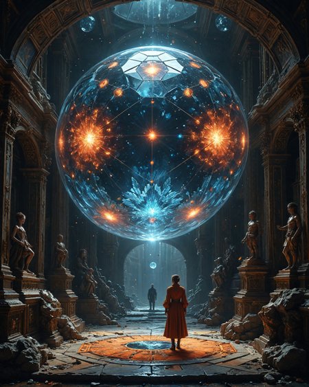 Yōkai, ice-crystal workshop with,
 starlight-refracting crystals, Brutalist titanium panels, hexagonal glass geodesic domes in, ice-waste tundras, Terraformed asteroid clusters style, blackhole accretion disk halos,
<lora:tbh124-sdxl:0.15> style of Jean-Antoine Watteau,
<lora:tbh129-sdxl:0.15> style of Michael Cheval,
<lora:Sinozick:0.15>,
<lora:add-detail-xl:0.7>,
<lora:aidmaMJ6.1_v0.5_2:0.3> aidmamj6.1,
<lora:Flux-XL_Scenery:0.15> flux-scenery,
<lora:Flux-style-xl-lora:0.15> flux-style,
8K resolution, ultra-detailed cinematic composition, contemporary concept art style, volumetric magical atmosphere with ethereal glow, rich complementary color palette, vivid gradients and chiaroscuro contrast, dynamic perspective with layered depth of field, inspiring awe-inspiring mood, Unreal Engine 5 render quality, intricate textures, flawless anatomy, rule of thirds composition, luminous highlights, surreal ambiance, award-winning illustration, harmonious balance of light and shadow, photorealistic details, ArtStation trending, chromatic accents, nostalgic futurism, dreamlike serenity, bold creativity, professional finish, sharp focus, ambient background, fascinating dynamic motion,, Baroque art style, dynamic composition, dramatic lighting, rich colors, intricate details, professional-grade execution, captures the grandeur and theatricality of the Baroque period