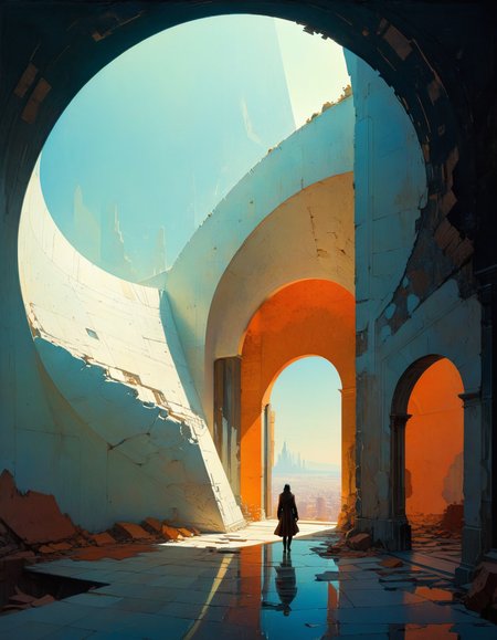 by Moebius and by Marc Simonetti, (dazzling , analog film but extremely masterful:1.4), (intricate details, masterpiece, best quality:1.4) ,
Architectural style, Clean lines, geometric shapes, minimalist, modern, architectural drawing, highly detailed, looking at viewer, dynamic pose
<lora:add-detail-xl:1> <lora:xl_more_art-full_v1:0.5>  <lora:NicolaSamori:0.5> in the style of nicola samori <lora:looking_at_viewer:2> <lora:RMSDXL_Creative:2.5>