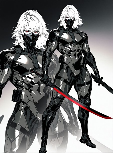 masterpiece,best quality,amazing quality,very aesthetic,absurdres,newest, huge filesize,
<lora:spo_sdxl_10ep_4k-data_lora_webui:0.5>,
<lora:add-detail-xl:1>
1boy, short hair, muscular male,  holding sword,mouth mask,  red eyes, full body,Bio-Ninja, white hair, medium hair, 
raiden \(metal gear\), 
simple pencil sketch, spot color, <lora:Yoji:0.8> yoji_shinkawa,