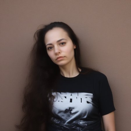 long hair, realistic, 1girl, shirt