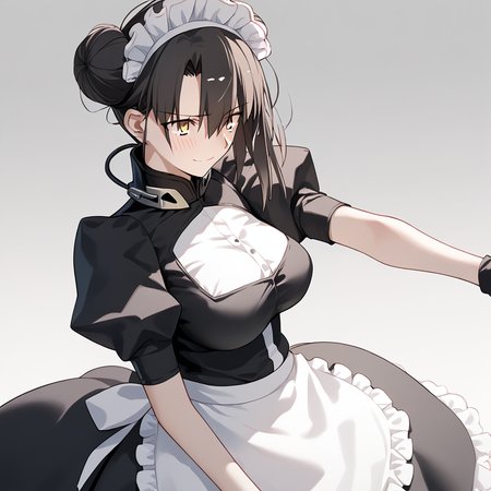 <lora:Takeuchi_Takashi_PonyXL_style_v01:1>
<lora:agent.pony:1>
score_9 , score_8_up , score_7_up , source_anime , 
masterpiece , best quality , ultra-detailed , 
BREAK
agent \(girls' frontline\), maid
1girl , woman , huge breasts , light smile , light blush , ((jeanne d'arc (fate)):0.5)  , 
long black hair  , maid dress ,  
howling
