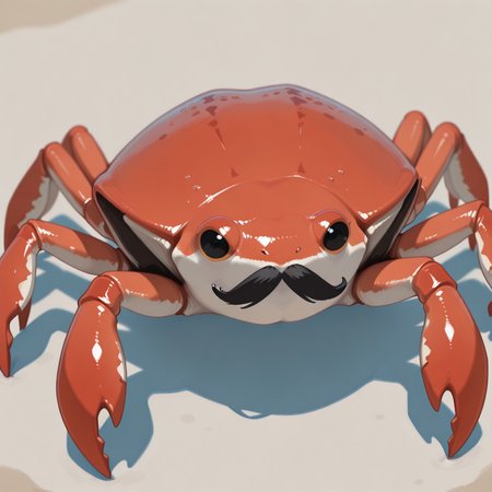 embedding:IllusP0s, g00se, animal focus, no humans, crab, (mustache), close-up,<lora:g00se_v2_ill.safetensors:0.9:0.9>