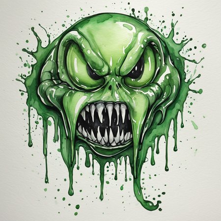 Toxic green icon dripping with venom for Poison's lethal potency, <lora:artfullyCOLORS1_SDXL_V1:0>, <lora:linquivera:0>, linquivera, liiv1 <lora:zavy-cntrst-sdxl:0>, dark, chiaroscuro, low-key, cute, whimsical, watercolor, ink, charcoal,  <lora:artfullyTEXTURIZED_SDXL_V1:1>