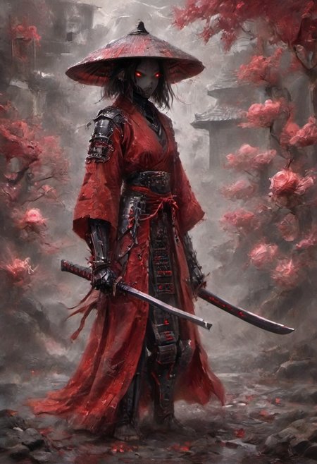 *Channel_42* *Cyborg* *Samurai* *DonMM3t4l4r7XL* *Crimson* *Rose* *Robe* *DarkAtmosCE* *illustrations* *Katana*