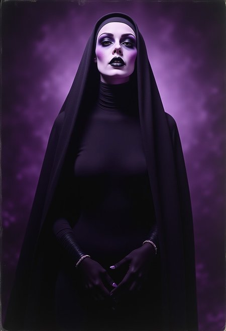 Scary nun, mythp0rt, ArsMovieStill, 20s Silent Movie Still