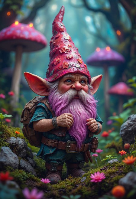 Gnome Commando's in a mushroom jungle, Vibrant Glow