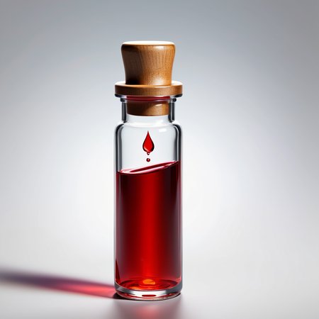 (((masterpiece))),(((best quality))),((ultra-detailed)),wam_icon,simple background, 
A small vial filled with red liquid, marked with a healing symbol,,
 <lora:WAMmjicon:0.3>