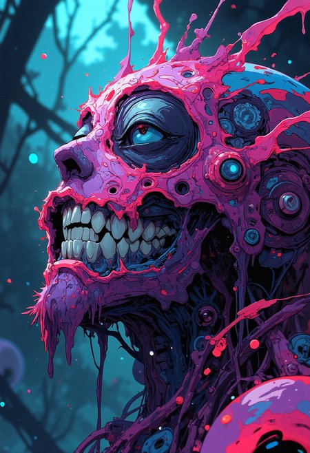 abstract, interal,  liquids, anime, strange, weird, closeup, extreme closeup,  metal, cute