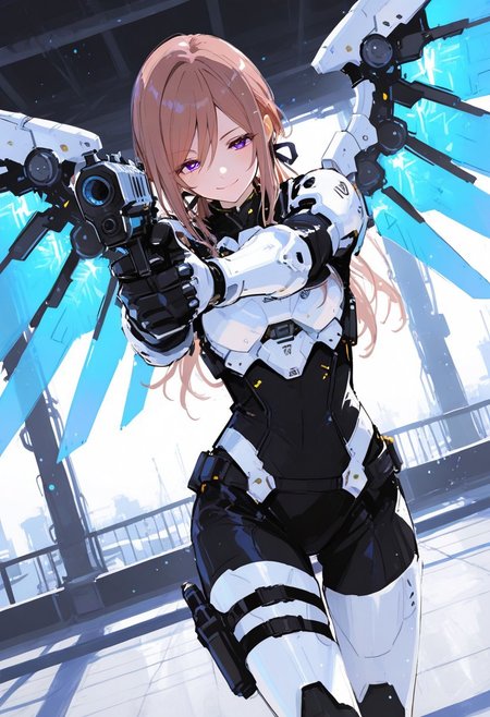 ma1ma1helmes_b_illu,sketch, 1girl, gakumas, rinami, klskx, 748cmstyle, long hair, smug, rooftop rim, aiming, thigh holster, mechanical armor,  huge mechanical gun, mechanical wings,dutch angle, close-up, BREAK styling pose, fashion pose, bloom, soft lighting, BREAK perfect details, masterpiece, best quality, ultra-detailed, best illustration, high resolution, extremely detailed CG, unity 8k wallpaper, super detailed skin, perfect anatomy, detailed, cinematic lighting, dynamic lighting, light particles, abstract, beautiful detailed eyes, absurdres, very aesthetic, detailed background, depth of field