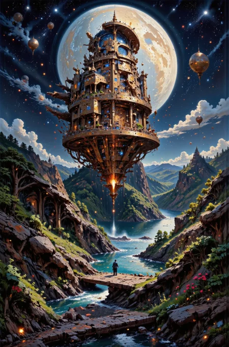 (space station:1.3),  beautiful (Finnish) fantasy landscape,  morning, woman, intricate, very detailed, sharp, colorful, <lora:Hand v2:1> <lora:Anti-Blur:1> <lora:Insane Detail Slider:0.5>   <lora:Flux.1_Turbo_Detailer:0.6> <lora:flux-photo-transparent_Alpha_1.0:0.8> <lora:flux.1_lora_flyway_Epic-detail_v2:0.6> <lora:Painterly01b_CE_FLUX_AIT:0.8> pntrlyCE_style, <lora:VividlySurreal:0.8>, <lora:FluxMythP0rtr4itStyle:0.8> mythp0rt