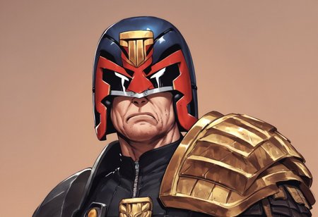 score_9, score_8_up, score_7_up, score_6_up, score_5_up, score_4_up, source_anime, BREAK, judge dredd, armor, helmet, scowling, black visor, upper body shot, heavy stubble , dirty