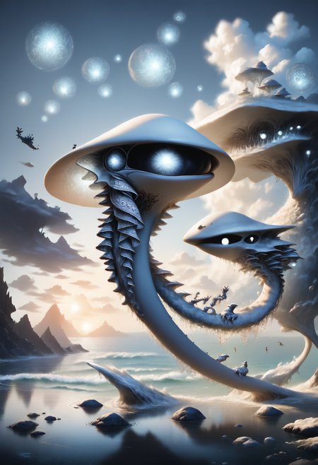 DonM71m37r4v3lXL,  score_9, score_8_up, score_7_up, score_6_up,  scifi, white theme  marid, supernatural large powerful magical humanoid entity, strong magical, ocean, free will, independence, formidable, capricious ,   rating_safe,  <lora:DonM71m37r4v3lXL-pony:1>