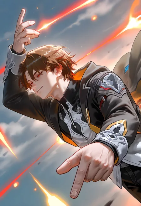honored, 1boy, welt yang, honkai: star rail, smirk, half-closed eyes, red eyes, 
<lora:cfg_scale_boost:0.4>,<lora:nai_noob_new_1536:0.4>, <lora:nyaliaXLNBVP1lokrV6311P:0.4>, <lora:illustriousXL_stabilizer_v1.23:0.4>, <lora:honored:1>,, (masterpiece, best quality, newest, highres:1.3), good quality, very aesthetic, absurdres, newest, very awa,