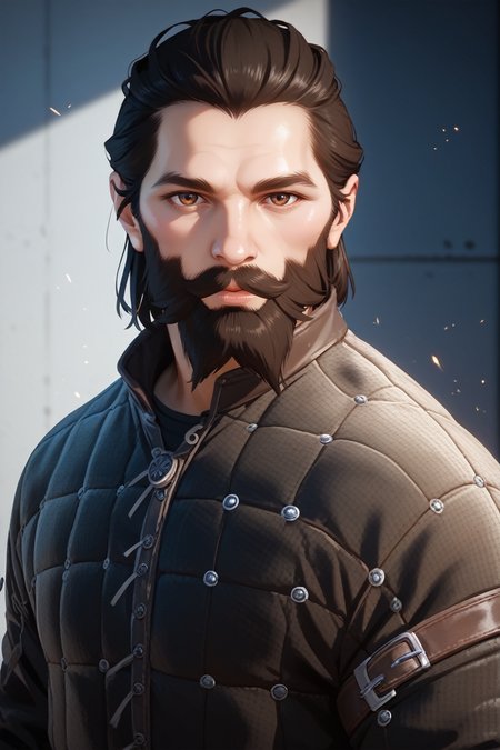 score_9, score_8_up, score_7_up,
<lora:DAIBlackwall:0.8>
DAIBlackwall, 1boy, brown eyes, black hair, beard, looking at viewer, in a sleek modern suit striking a pose in front of a neon-lit Tokyo street