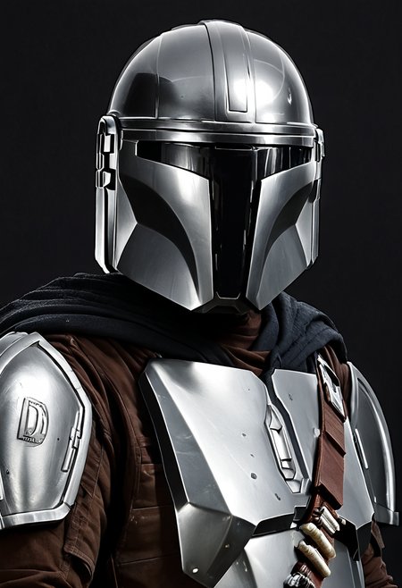 <lora:Din-Djarin-pxl:1.1> Din-Djarin-px, Din Djarin, solo,  black background, simple background, portrait,