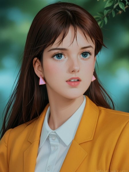 score_9, score_8_up, score_7_up, miakoji, mia, ronin warriors, <lora:Mia_Koji:1>,  1girl, solo, earrings, jewelry, blue eyes, retro artstyle, brown hair, long hair, 1980s (style), open mouth