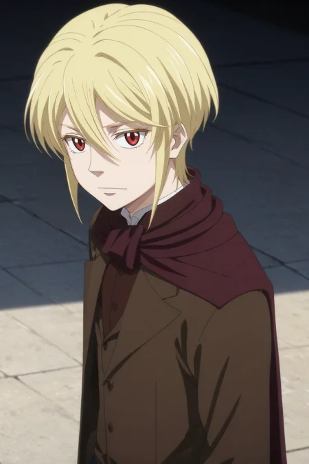 score_9, score_8_up, score_7_up, , rating_safe, , anime screencap, , official style, looking at viewer, , 1boy, solo, male focus, <lora:william_james_moriarty_pony:0.98>, william_james_moriarty, blonde hair, red eyes, short hair, , , aged down, , superhero costume, <lora:sdxl_lightning_8step_lora:1>