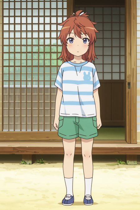 newest, full body, Natsumi Koshigaya <lora:Non_Non_Biyori_-_Natsumi_Koshigaya_-_illustrious:0.8>