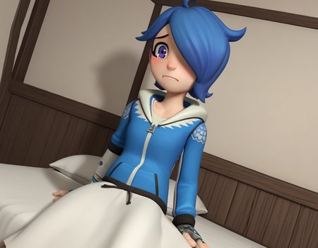 score_9, score_8_up, score_7_up, source_anime,
turboartificialrapidintelligence, <lora:turbo-artificial-rapid-intelligence-ponyxl-lora-nochekaiser:1>,
turbo artificial rapid intelligence, blue hair,hair over one eye, purple eyes, 3d,
hood, hoodie,
indoors, bed, bed room, on side, blush, drunk,
looking at viewer, cowboy shot, dutch angle, solo,