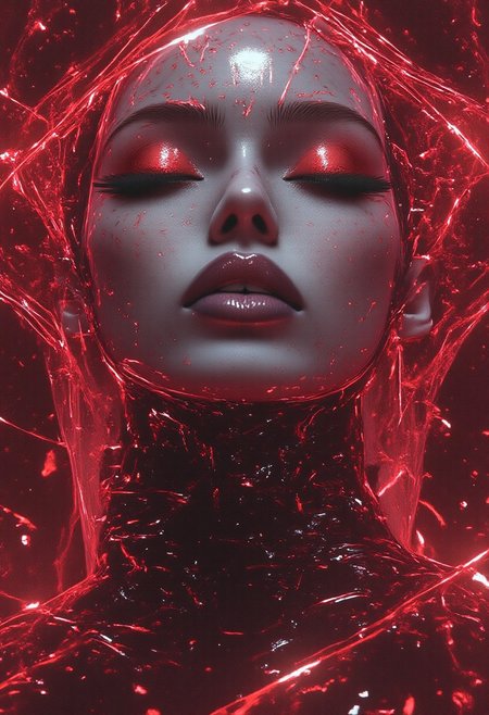 Beautiful person, stylized by Clovis Trouille, dark art, Digital art, best quality, shot from side of a Zulay Henao, bright luminous light, abstract, aidmaDarkfantasy