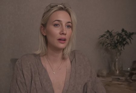 1girl, interview, porn casting, undressing