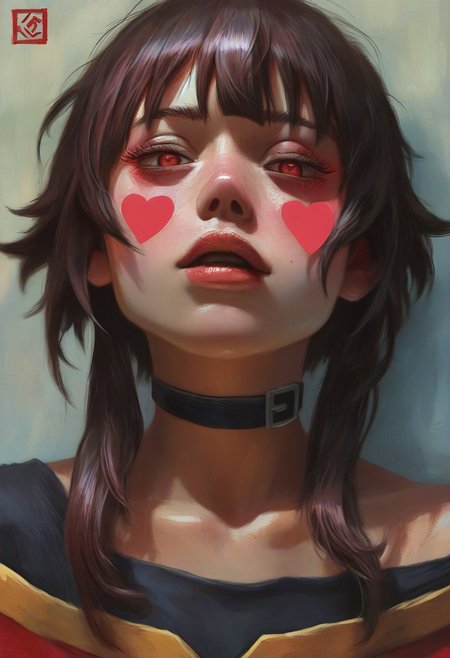 Femmes_ST, masterpiece, best quality, very aesthetic, high resolution, ultra-detailed, absurdres, newest, extremely detailed eyes, Megumin, realistic