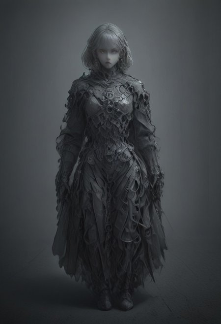 Setting within dark concrete ruins. (RUNNING)
Full body portrait, angry expression, looking at camera,  standing, feet visible, normal human proportions,
man, tall smart person, royal soldier, royal military, regal being,
ornate uniform, (white and gold porcelain royal celestial clothes), holding scifi weapon, mechwear, commando uniform, crystal details in armor, crystal ornate earrings, crystal jewelry, details fractal armor,
((((crystallization of the face)))), teeth made of quartz, ((((eyes made of ulexite)))), hair made of Fanlike acicular-fibrous crystal groups, thin crystal hair, flowing white fractal hair, large perfect eyes, crystal iris, eyes made of crystal, ((white porcelain skin)), (white_skin), glowing clear eyes, celestial eyes,  interweaving techno-anatomical and fractal elements, Ellen Jewett's intricate sculptural craftsmanship, no eyebrow hair,
dynamic lighting highlighting multifaceted textures, cinematic post-processing for an exquisite visual narrative, breathtaking surreal masterpiece,
sci-fi royal palace setting, single source lighting, low light setting, dark room, intense lighting,