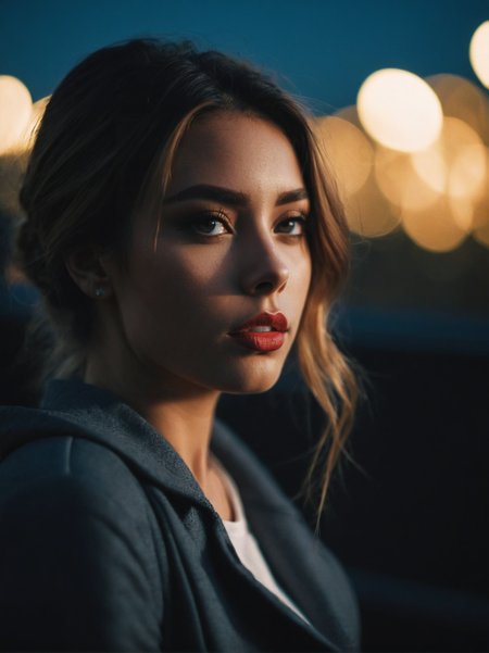 A dynamic cinematic photograph of Jenna_Sims_P_MXAI_SDXL:1.2  close up shot, doubtful expression, SK_CINEMATIC, ziprealism