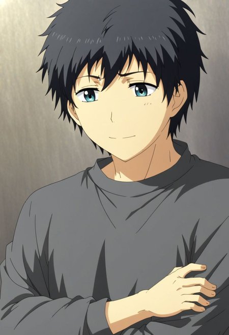 high resolution, solo, best quality, 1Boy, Arata Kaizaki, Black Hair, Slice Of Life, OverallDetail