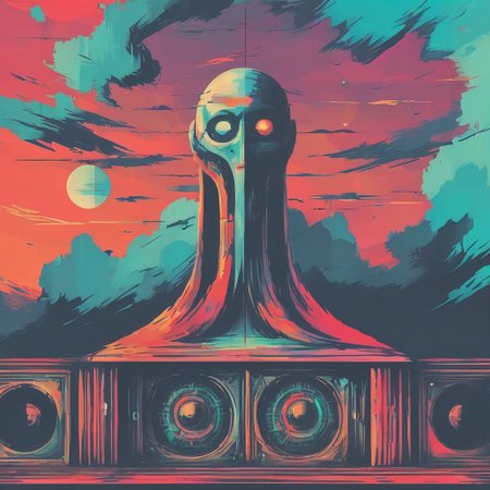 Dreamgital studios, a painting of a, logo, logo art, in the style of james-jean, logo, logoredmaf, glitch, flickering, digital, glitch style