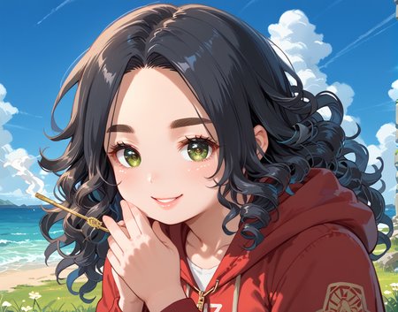 PonyScores7, source_anime, ah1, IllustriousQual, <lora:natsumi_style:0.5>, <lora:by_usakun-pony:0.4> by usakun, <lora:Akina_Bbw_Style_-_PonyXL:0.2> AkinBw
BREAK (Profile View shot)
BREAK 1girl, mature female, (round face:1.2), (thick eyebrows:1.3), (curvy), round-chin, caucasian, (plump face), <lora:Round_face:0.2>, <lora:ETO_OCPonyXL:0.3> eto_oc, skindentation, (plump), thick thighs, wide hips, busty, voluptuous, lips, <lora:venus body PonyXL:0.3>, <lora:shinyskin2:0.2> glistening skin
BREAK  (((curly hair), long hair, (black hair:1.4), (parted hair:1.7), messy hair, kinky curls, <lora:hairdetailpxl:0.2> hairdetailpxl))
BREAK ((half green and brown eyes), (colorful eyes), (multicolored eyes), (downturned eyes:1.4), <lora:expressive eyes:0.2> expressive eyes, <lora:eyedetailpxl:0.2> eyedetailpxl, <lora:Eyes_High_Definition:0.2> EyesHD)
BREAK ((wide smile,  <lora:Expressive_H:0.2> Expressiveh, <lora:Emotional_Anime_Expressions_PonyXL_Concept:0.2> emotional, <lora:Best_Facial_Expression_LoRA_PONY:0.2>, looking at viewer, <lora:Detailed expressive EXEV style -XL Pony V1.0:0.2> FaceDetail))
BREAK ((A wave of searing heat emanated from her body, incinerating a patch of dry grass into a smoking crater))
BREAK Champagne Gold Dragonfly wings cropped zip-up hoodie over a tight tank and high waisted leggings
BREAK (((A delicate, filigreed locket appears in the entity's hand, its surface etched with ancient, mystical runes, The entity's fingers press the locket to the man's forehead, unlocking a hidden compartment within his mind)))
BREAK <lora:xl_more_art-full_v1:0.2>, <lora:aesthetic_anime_v1s:0.2>, <lora:EpicF4nta5yXL:0.2>, <lora:detailxl:0.2> detailxl, <lora:Fant5yP0ny:0.2>, best quality, amazing quality, best aesthetic, absurdres, illustration, Volumetric_Lighting, ultra-detailed, very aesthetic, intricate details, 8k, masterpiece, best_quality
BREAK Stable_Yogis_PDXL_Positives, AS-Adult, <lora:Complicated fantasy portrait - XL Pony V2.0:0.2>, bad-hands-5, <lora:HDA_Detailer:0.3>, HDA_FatGirlXL