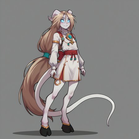 score_9, score_8_up, score_7_up, score_6_up, source_anime, best quality, masterpiece, colorful, very aesthetic, anime, BREAK <lora:Iridi:1> iridi, colored sclera, blue sclera, bright blue pupils, very long hair, blonde hair, low-tied long hair, horns, grey skin, tail, hooves, draenei tentacles, sitting on shelf, one leg up, looking at viewer, hand on book, skirt