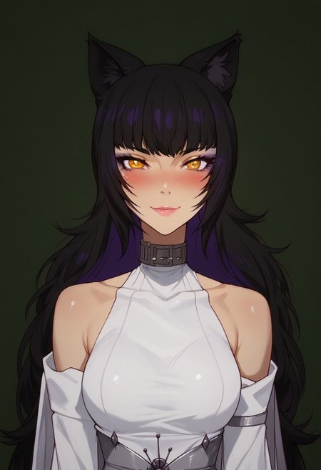 score_9, score_8_up, score_8. score_9, score_8_up, score_7_up, score_6_up, masterpiece, 4k, high quality, (best quality:1.1), ExpressiveH
1girl, BlakeBelladonna, long hair, black hair, yellow eyes, cat girl, large breasts, blushing, looking at viewer, smiling, g0dd3ss, white dress
green background