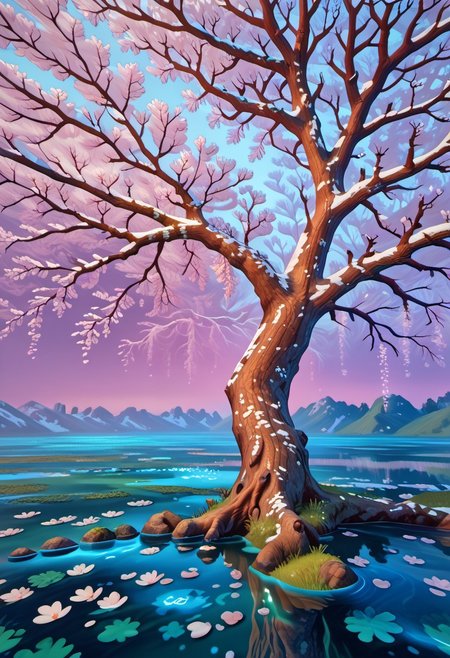 score_9, score_8_up, score_7_up, score_6_up, source_anime, masterpiece,
mythp0rt,
Vicineko, 3d, 
water,
abstract representation of tree branches focusing on their fractal nature, tree branches, abstract, natural fractal, intricate design, nature,
sakura tree, petals floating,