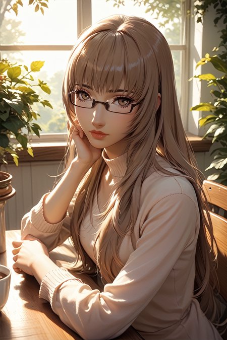 score_9, score_8_up, score_7_up, score_6_up
<lora:CKatherine:0.8>
CKatherine, 1girl, long hair, brown hair, brown eyes, glasses, looking at viewer, cafe terrace, morning, peaceful and serene with soft morning sunlight
