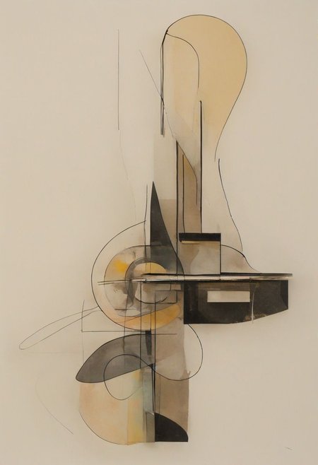 (abstract building painting, brutalist architecture, BROWN AND DARK GREY color palette, curve, circle, ellipse, core), AK, abstract, deconstruction, geometry, geometric composition,paint painting,harmonious colors, black frame,rectangle, tilt, flat painting, framex, horizontal, Constructivism, Fauvism,