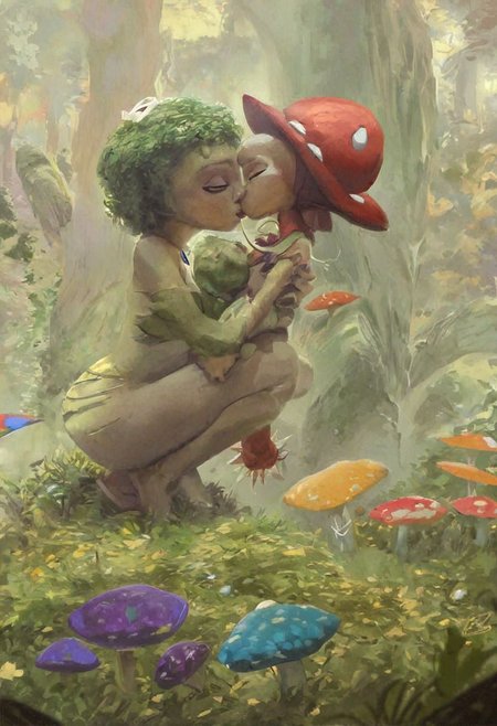 score_9, score_8_up, score_7_up, hard sex, she sleep, masterpiece, best quality, highly detailed, realistic ,.dragonfly- GIRL SITTING .hugs.kissing a hickey with a fairy on his chest hangs a pendant in the form of an ant.dragonfly- GIRL sits face down with his hands on his knees. , in a forest, size difference  . THE BRANCH. WITH THICK trunks of trees , the ABYSS , a castle with tiled roofs .STONEWORK. extreme detail, fine textures, deep shadows, sharp lines, rainbow sunset.BEIGE CUMULUS CLOUDS WITH SPIRAL CURLICUES. fog volume and depth. Overgrown WITH PLANTS, expressive CLEAR IMAGE, over-detailed, award-winning,  side view.(complex details, masterpiece, best quality: 1.4) , .enlarged pupil.The dragonfly . <lora:2.5DCartoonV2:0.6> , ultra realistic,  <lora:cockshock:0.7>,  languor of  on the face.enlarged pupil.dragonfly-GIRL squatting.hugs.kissing a hickey .mushrooms look like ,   <lora:NSFW_Reality_Engine_XL05:0.46>